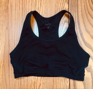 Athleta Black Racerback Padded Sports Bra thumbnail 1