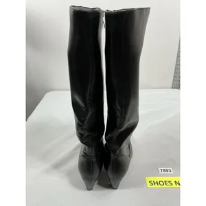 Womans Excellent Condition Knee High Fashion Dress Boots Size 9.5 Black thumbnail 4