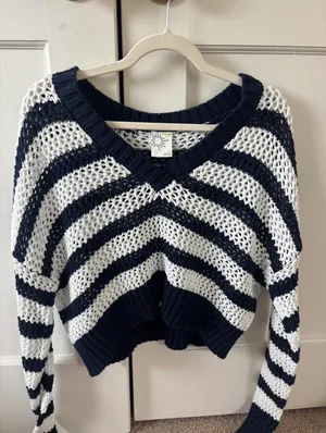 Aerie Crochet Sweater thumbnail 2