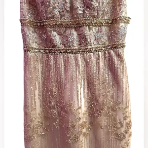 Trendy Rose Gold Sequins Designer Dress NWT thumbnail 7