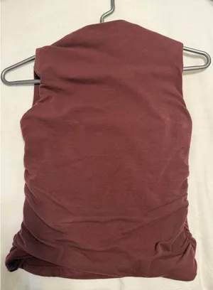 Abercrombie and Fitch top maroon XS thumbnail 3