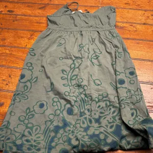 Aeropostale Womens Olive Green Floral Halter Empire Waist‎ Cotton Mini Dress M thumbnail 6
