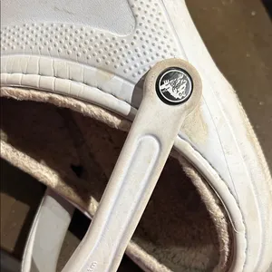 Crocs White Clogs with Strap thumbnail 6