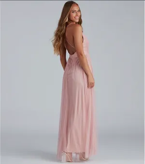 Windsor Pink Prom Homecoming Dress thumbnail 2
