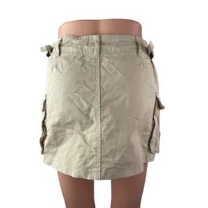 Brandy Melville Women's Khaki High Waisted Mini Straight Cargo Skort Skirt 2-4 thumbnail 3