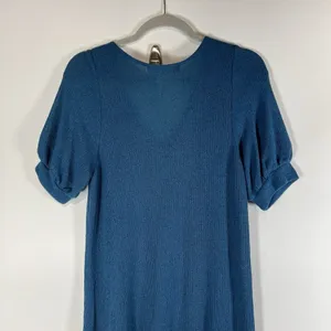 Free People‎ Beach Dress Womens Small Blue Maxi Puff Sleeve Cottage Prairie Boho thumbnail 10