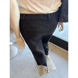 Black High Waisted Straight Leg Patch Pocket Denim Jeans‎ 2XL LC7874537-P2 thumbnail 6