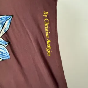 Y2K Ed Hardy L Brown T-Shirt Lotus Flower Bling Christian Audigier‎ Fairy Grunge thumbnail 4