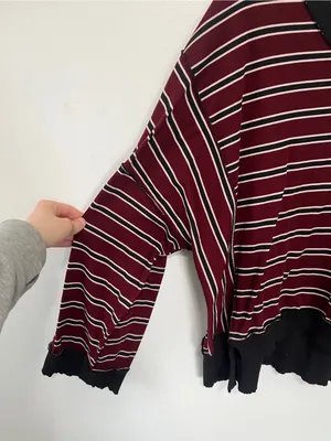 Three Bird Nest Striped Long Sleeve Top- Size XL thumbnail 3