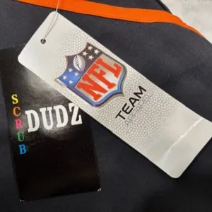 Chicago Bears NFL Team Apparel Scrub Duds Pants Navy Blue Orange NWT Size XS thumbnail 5