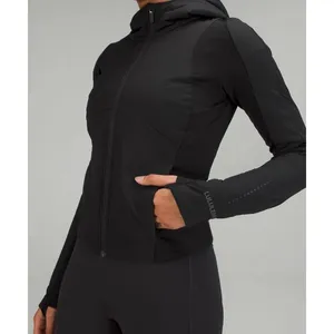 Lululemon Push Your Pace Jacket Size 6 Black Hiking -LW4BZFS BLK EUC thumbnail 2