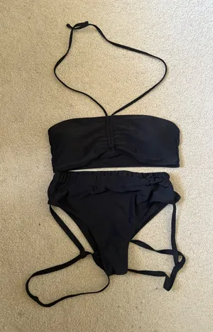 High Waist Bikini Black Size XL thumbnail 1