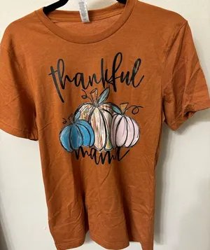 Bella Canvas Thankful Mama T-shirt thumbnail 1