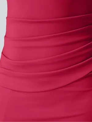 Halara Softlyzero Airy Ruched Bodycon Midi Dress Red thumbnail 4