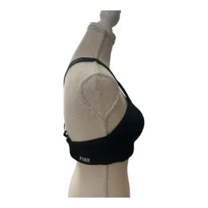 Victoria's Secret Pink Sport Bra M Ultimate Lightly Lined Black Back Closure thumbnail 4