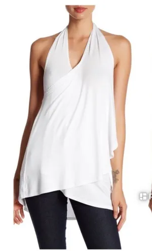 Ella Moss Halter Tank White S Honeymoon Bride Convertible Tie Wrap thumbnail 1