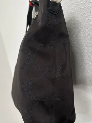 Vtg Y2K Coach Campbell Signature Izzy Fashion Large Black Satchel Purse 26241 thumbnail 4