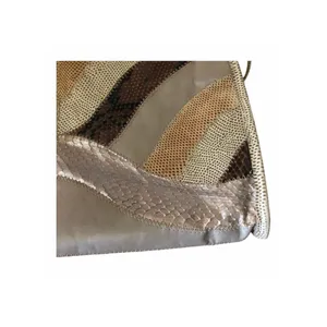 Vintage Snakeskin Patchwork Shoulder Bag Neutral Wave Boho Retro Purse thumbnail 5