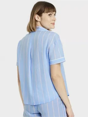 Stars Above Woven Short Sleeve Stripe Pajama Set thumbnail 2