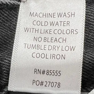 PISTOLA Alexa High Rise Flare‎ Jeans 28" Black Split Hem Goth Grunge Minimalist thumbnail 14