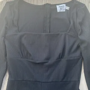 Princess Polly Sara Romper Black Ribbed Size 8 thumbnail 3