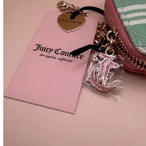 Juicy Couture Retro Green Cream‎ Paradise Square Zip Card Case Wristlet Wallet thumbnail 3