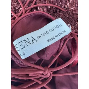 NWOT Mac Duggal 26479 Burgundy Red Cocktail Mini Dress Sequin Backless Size 8 thumbnail 6