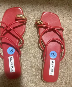 Steve Madden red strappy sandals thumbnail 1