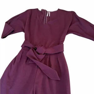 Anthropologie Sutton‎ Ponte Deep Purple Jumpsuit size large thumbnail 4