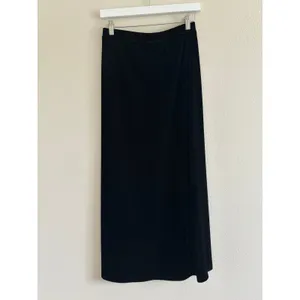 Vintage 90s Velvet Maxi Skirt Womens Medium Black Whimsigoth Grunge Fairy Goth thumbnail 2