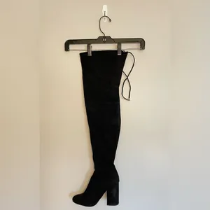 Steve Madden Norri Suede Over-the-Knee Boots, Black, Size 6, EUC thumbnail 6