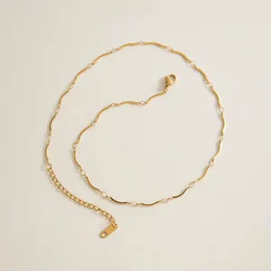 3 layered necklace set gold with cherry charm and snake chain thumbnail 5