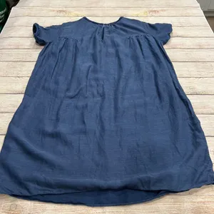 Aritzia Wilfred Le‎ Fou Blue Linen Blend Tunic Dress Size S Short Sleeve Casual thumbnail 8
