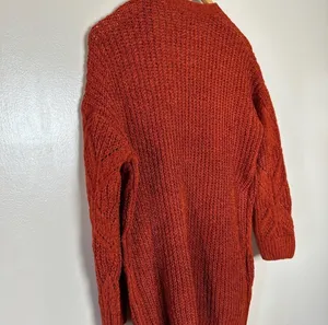 CLEARANCE! Rust Pink Rose Oversized Open Cardigan Size M Like New thumbnail 4