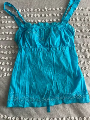 Jordache Vintage beaded tank with ties in the back thumbnail 1