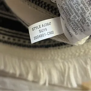 Madewell Villagrove Sweater Tank in Bright Ivory Large Aztec boho fringe thumbnail 8