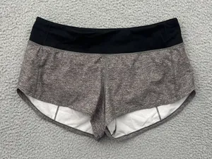 Lululemon Speed Up Shorts Low Rise 2.5" Gray Athletic Athleisure Women's 6 thumbnail 1