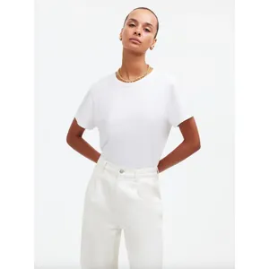 Madewell The Harlow Wide Leg Jean Airy Denim Baggy White High Waist US 33 NWT thumbnail 5