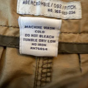 Vintage 90s Y2K Abercrombie & Fitch Size 8 Khaki Cotton Low Rise Shorts Utility thumbnail 9