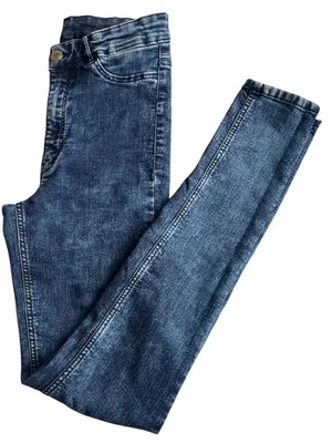 H&M Women's Blue Skinny Denim Jeans Solid Size US6 thumbnail 1