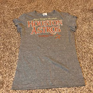 Houston Astros Womens Gray Sparkle T Shirt MLB Baseball Major League Size‎ L thumbnail 1