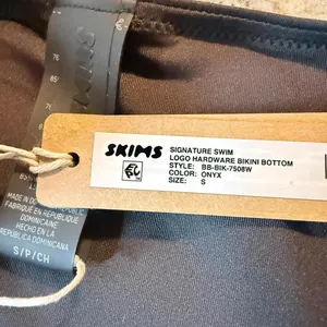 SKIMS Swim Logo Hardware Bikini Bottom Onyx Black Size S / US 4–6 NWT Rare thumbnail 10