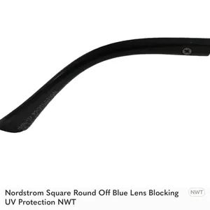 Nordstrom Square Round Off Blue Lens Blocking UV Protection NWT thumbnail 4