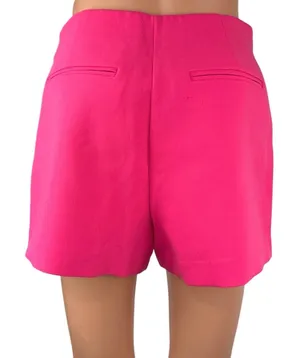 Zara Pink Side Zip High Waisted Faux Wrap Mini Casual Shorts Skirt Skort Size S thumbnail 1