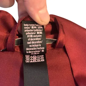 VICTORIA'S SECRET Kimono Robe Silky Satin Belt Pockets Interior‎ Tie Red Sz XS/S thumbnail 5