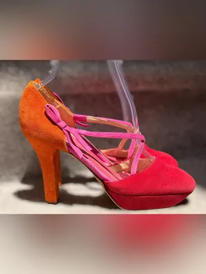 Kate Spade New York Colorblock‎ Suede D’Orsay Platform Pumps Bow Heels Pin Up thumbnail 7