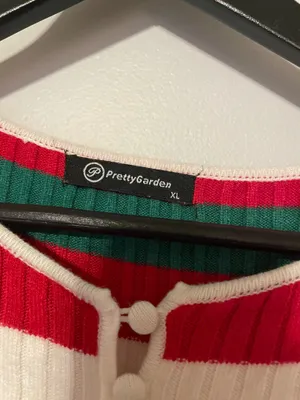 Amazon Red, White, Pink, and Green Bodycon Sweater Dress thumbnail 3