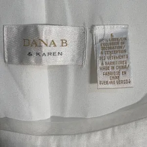 Dana B & Karen Shift‎ Dress Womens 6 White Excellent Linen Sheer Trim Scoop Neck thumbnail 4