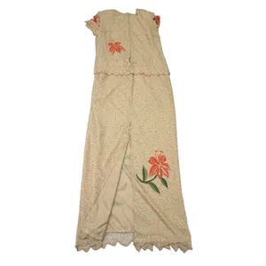 Chadwick's Vintage 100% Silk Two-Piece Beaded Floral Maxi Dress Set thumbnail 3