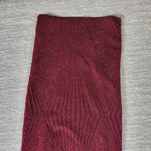Mi Ami Glitter Jumpsuit Womens XXS Red Faux Wrap Wide Leg Holiday New Year Party thumbnail 7